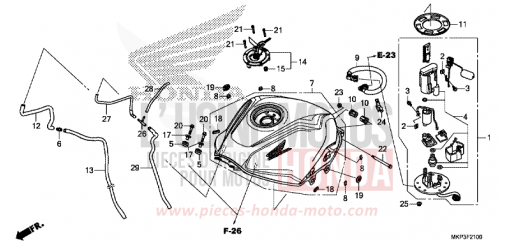 RESERVOIR A CARBURANT/POMPE A CARBURANT CBR500RAM de 2021
